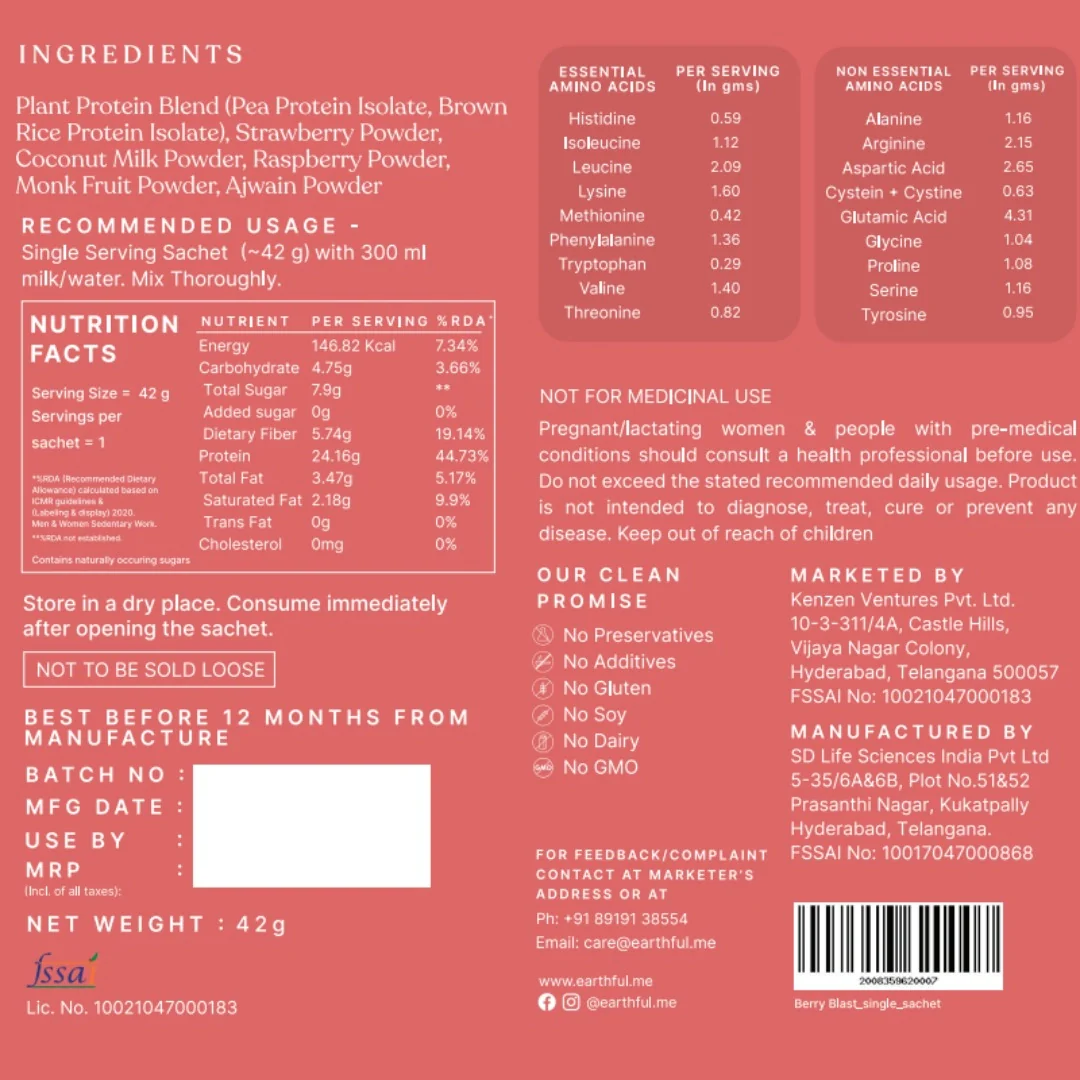 Honest Plant Protein - Berry Blast - Image 13