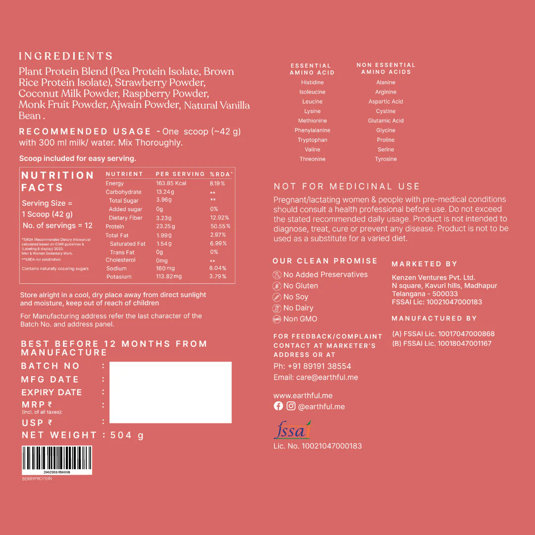 Honest Plant Protein - Berry Blast - Image 7