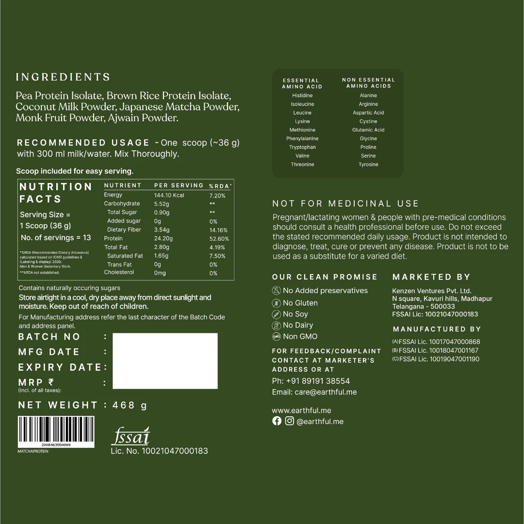 Honest Plant Protein - Japanese Matcha - Image 10