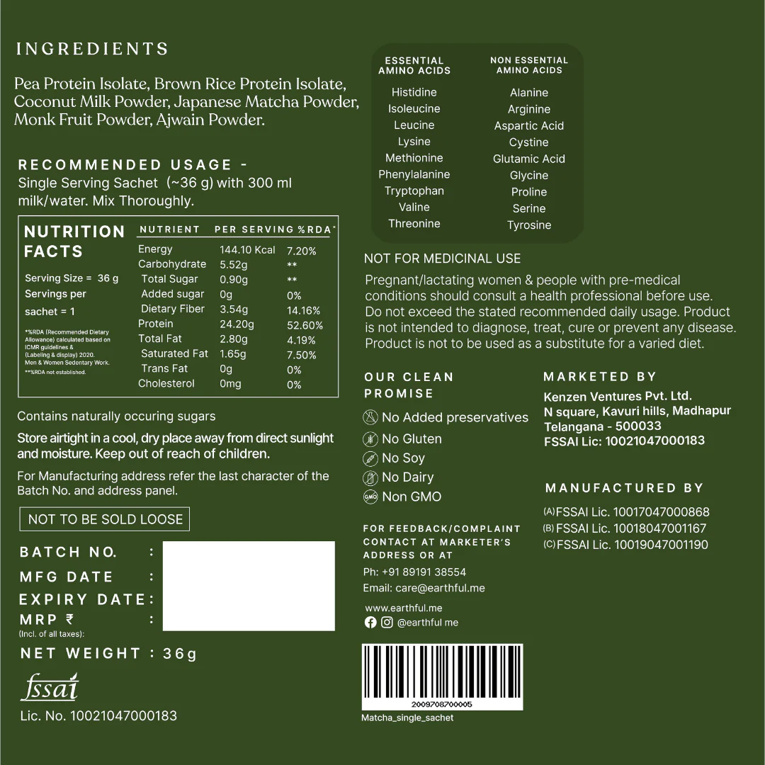 Honest Plant Protein - Japanese Matcha - Image 16