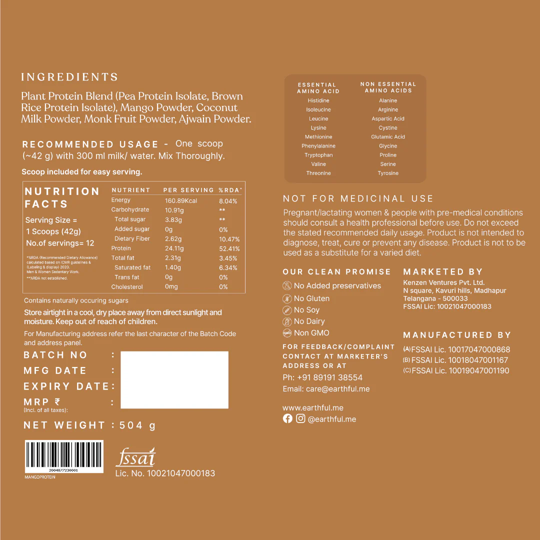 Honest Plant Protein - Alphonso Mango - Image 8