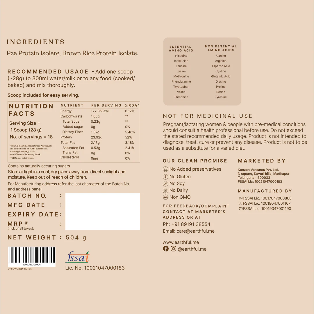 Honest Plant Protein - Unflavoured - Image 9